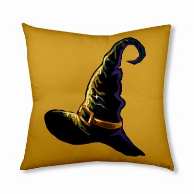 E By Design 348_witches Brew Halloween Design Tufted Floor Pillow In Yellow