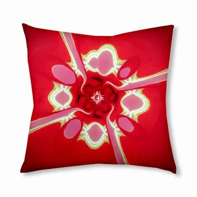E By Design 34_bohemian & Eclectic Belle Design Tufted Floor Pillow In Red