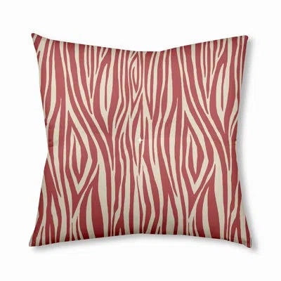 E By Design 351_wood Stripe Design Tufted Floor Pillow In Coral