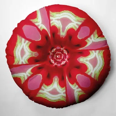 E By Design 36_bohemian & Eclectic Bellissima Design Tufted Floor Pillow In Red