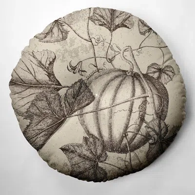 E By Design 3_antique Pumpkin Fall Design Tufted Floor Pillow In Brown