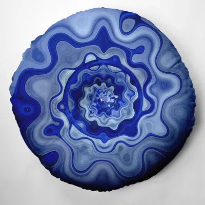 E By Design 44_bohemian & Eclectic Blue Splash Design Tufted Floor Pillow