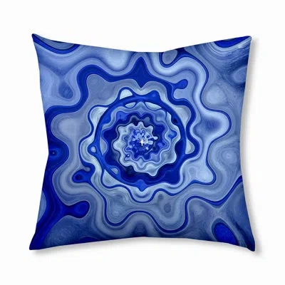 E By Design 45_bohemian & Eclectic Blue Splash Design Tufted Floor Pillow