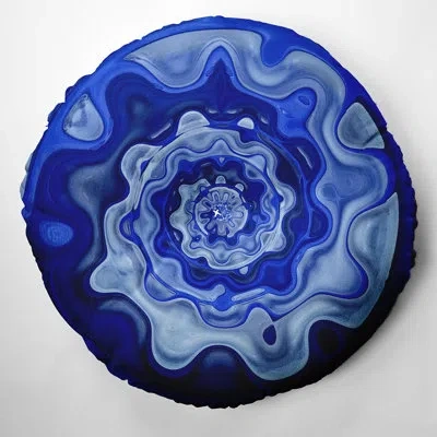 E By Design 50_bohemian & Eclectic Blue Tsunami Design Tufted Floor Pillow