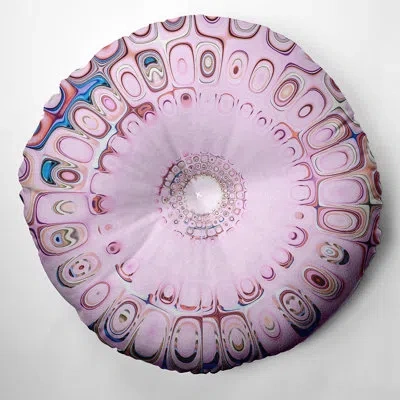 E By Design 52_bohemian & Eclectic Blush Burst Design Tufted Floor Pillow In Pink