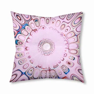 E By Design 53_bohemian & Eclectic Blush Burst Design Tufted Floor Pillow In Pink