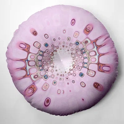 E By Design 56_bohemian & Eclectic Blush Puddle Design Tufted Floor Pillow In Pink