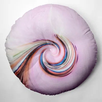 E By Design 60_bohemian & Eclectic Blush Stroke Design Tufted Floor Pillow In Pink