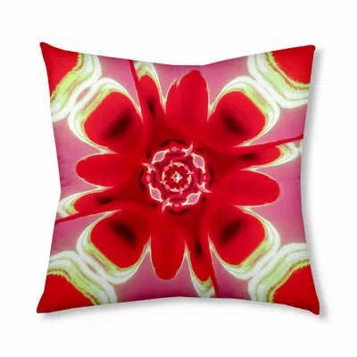 E By Design 63_bohemian & Eclectic Bonita Design Tufted Floor Pillow In Red