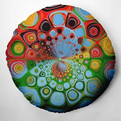 E By Design 64_bohemian & Eclectic Bubbles Design Tufted Floor Pillow In Green