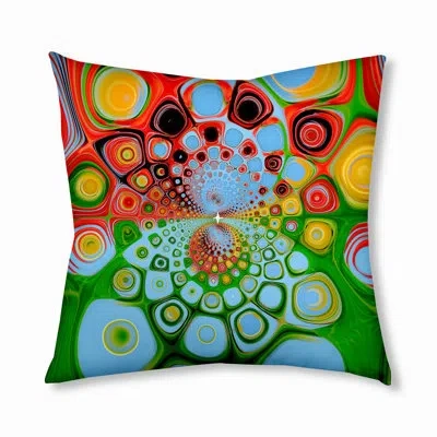 E By Design 65_bohemian & Eclectic Bubbles Design Tufted Floor Pillow In Green