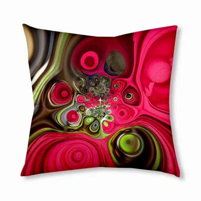 E By Design 69_bohemian & Eclectic Candy Eyes Design Tufted Floor Pillow In Pink