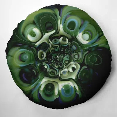 E By Design 72_bohemian & Eclectic Caterpillar Design Tufted Floor Pillow In Green