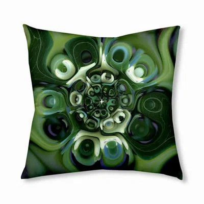 E By Design 73_bohemian & Eclectic Caterpillar Design Tufted Floor Pillow In Green