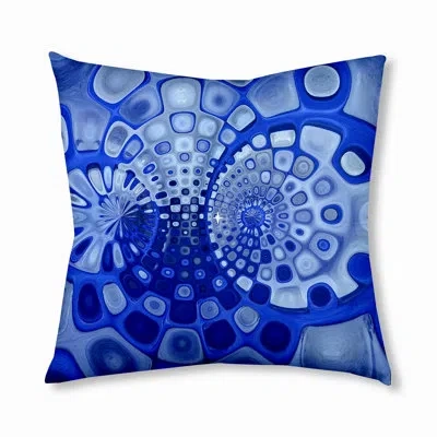 E By Design 75_bohemian & Eclectic Cog Design Tufted Floor Pillow In Blue