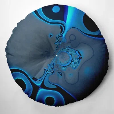 E By Design 7_bohemian & Eclectic Alien Kiss Design Tufted Floor Pillow In Blue