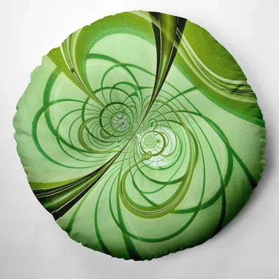 E By Design 84_bohemian & Eclectic Deco 5 Design Tufted Floor Pillow In Green
