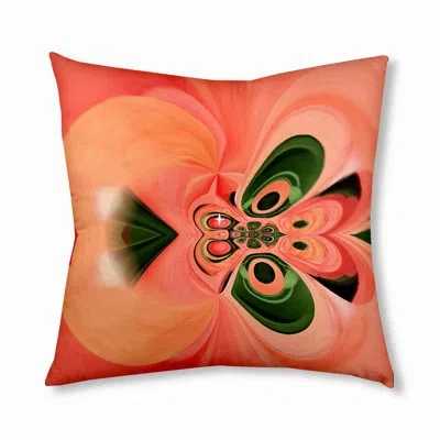 E By Design 89_bohemian & Eclectic Floral Summer Design Tufted Floor Pillow In Orange