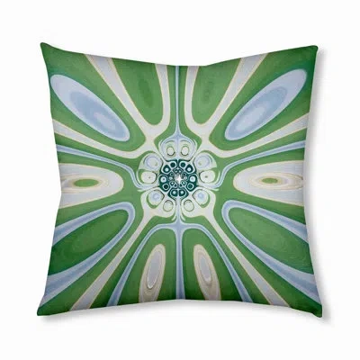 E By Design 95_bohemian & Eclectic Froggy Spash Too Design Tufted Floor Pillow In Green