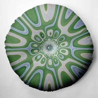 E By Design 96_bohemian & Eclectic Froggy Splash Design Tufted Floor Pillow In Green