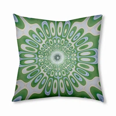 E By Design 99_bohemian & Eclectic Frog's Eye Design Tufted Floor Pillow In Green