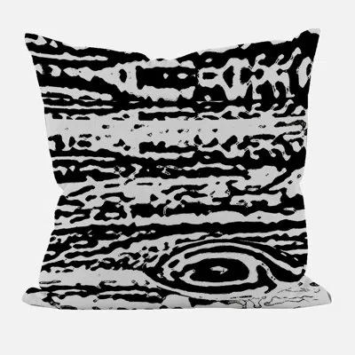 E By Design Abstract Decorative Throw Pillow In Black