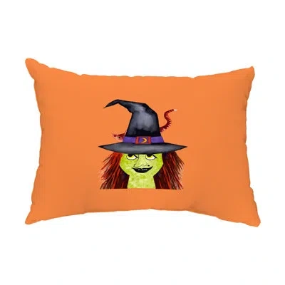E By Design Ackerman Witches Hat Outdoor Rectangular Pillow Cover And Insert In Orange