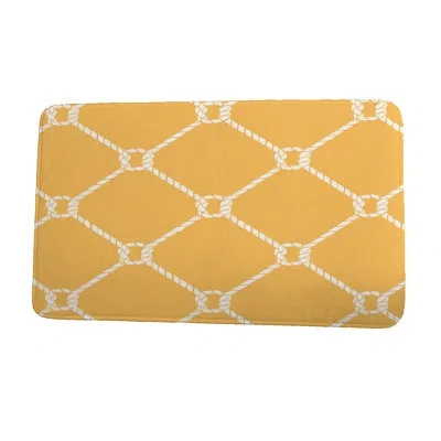 E By Design Ahoy Bath Mat In Yellow