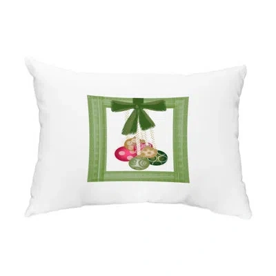 E By Design Ali Frame It Up Outdoor Rectangular Pillow Cover & Insert In Green