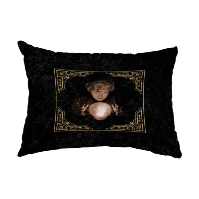 E By Design All Seeing Psychic Outdoor Rectangular Lumbar Pillow In Yellow