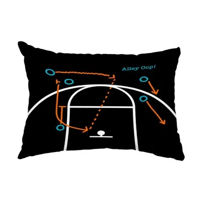 E By Design Alley Oop Outdoor Rectangular Pillow Cover And Insert In Black