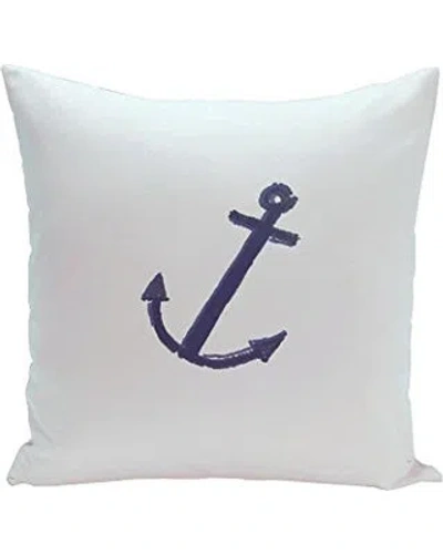 E By Design Anchors Decorative Outdoor Pillow In Navy,off White
