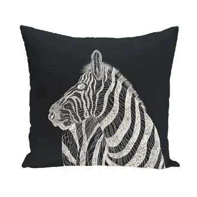 E By Design Animal Magnatism Square Pillow Cover And Insert In Black
