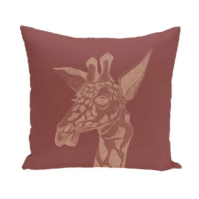 E By Design Animal Magnatism Square Pillow Cover & Insert In Rust