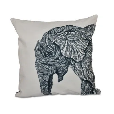 E By Design Animal Magnatism Square Pillow Cover & Insert In White
