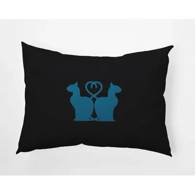 E By Design Animal Print Indoor/outdoor Throw Pillow In Unreal Teal