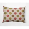 E By Design Apple Pattern Decorative Throw Pillow Rectangle In Green