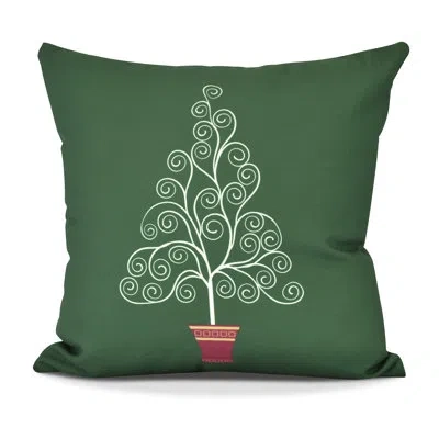 E By Design Away He Goes Square Pillow Cover And Insert In Green