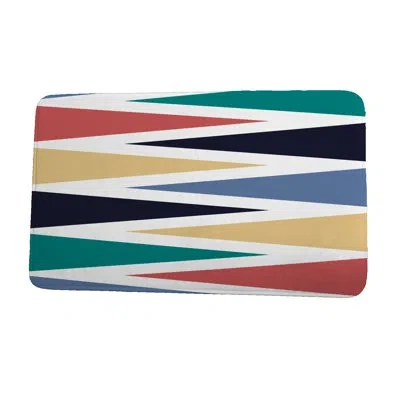 E By Design Backgammon Bath Mat In Navy