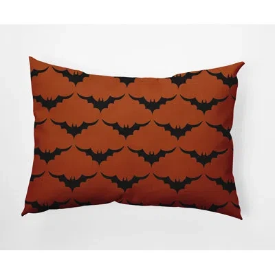 E By Design Bat Colony Decorative Throw Pillow Rectangle In Dark Brown