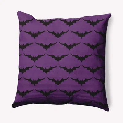 E By Design Bat Colony Decorative Throw Pillow Square In Purple