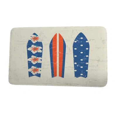 E By Design Bath Mat In Blue-orange