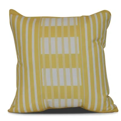 E By Design Beach Blanket Outdoor Square Pillow Cover And Insert In Yellow
