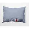 E By Design Beach Huts Rectangular Pillow Cover & Insert In Light Blue