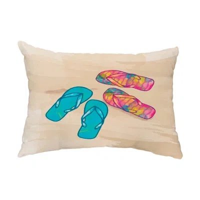 E By Design Beach Shoes Indoor/outdoor Lumbar Pillow