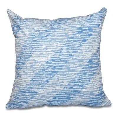 E By Design Beach Vacation Knit Square Pillow Cover And Insert In Blue