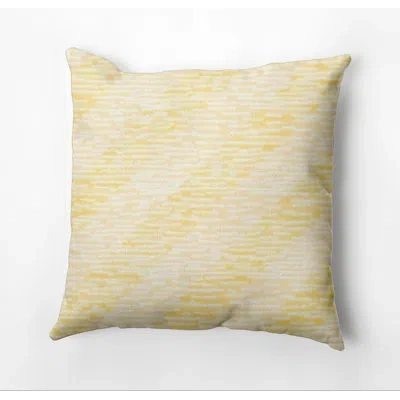 E By Design Beach Vacation Marled Knit Outdoor Square Pillow Cover & Insert In Yellow