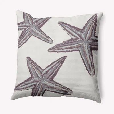 E By Design Beach Vacation Nautical & Beach Print Throw Pillow In Dusty Purple