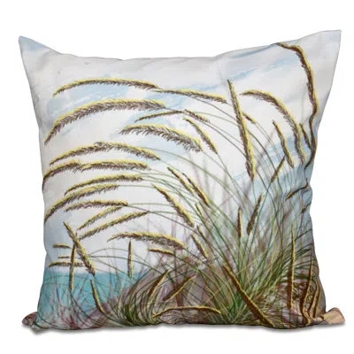 E By Design Beach Vacation Ocean Breeze Print Outdoor Square Pllow Cover And Insert