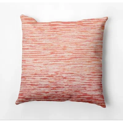 E By Design Beach Vacation Outdoor Square Pillow Cover And Insert In Coral